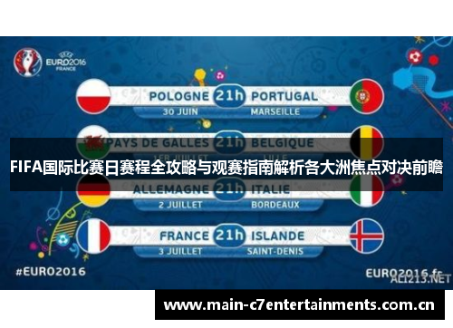 FIFA国际比赛日赛程全攻略与观赛指南解析各大洲焦点对决前瞻